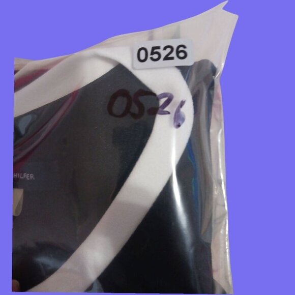 Tommy Hilfiger Scuba Crepe Bow Tie Fit & Flare Dress Blk & wht Size 10 - Picture 7 of 11